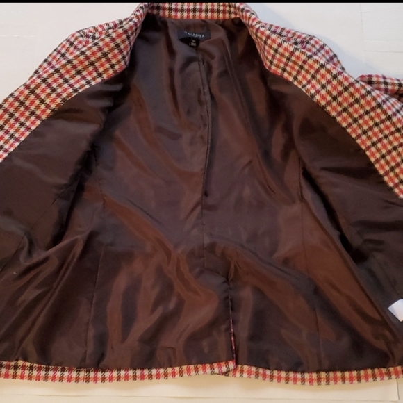 TALBOTS WOOL PLAID CHECK BLAZER 12 PETITE - Picture 12 of 14